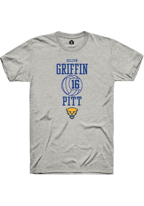 Dillyn Griffin Ash Pitt Panthers NIL Sport Icon Short Sleeve T Shirt