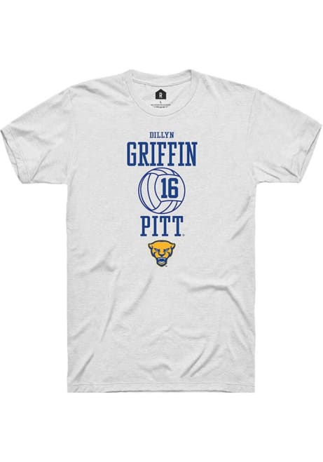 Dillyn Griffin White Pitt Panthers NIL Sport Icon Short Sleeve T Shirt