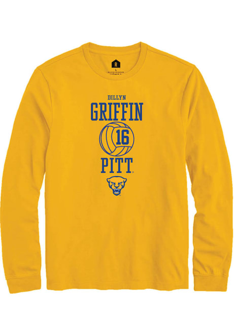 Dillyn Griffin Rally Mens Gold Pitt Panthers NIL Sport Icon Tee