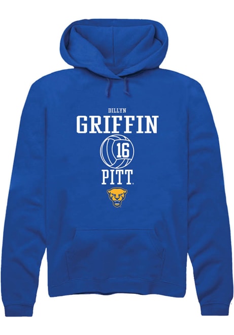 Dillyn Griffin Rally Mens Blue Pitt Panthers NIL Sport Icon Hooded Sweatshirt