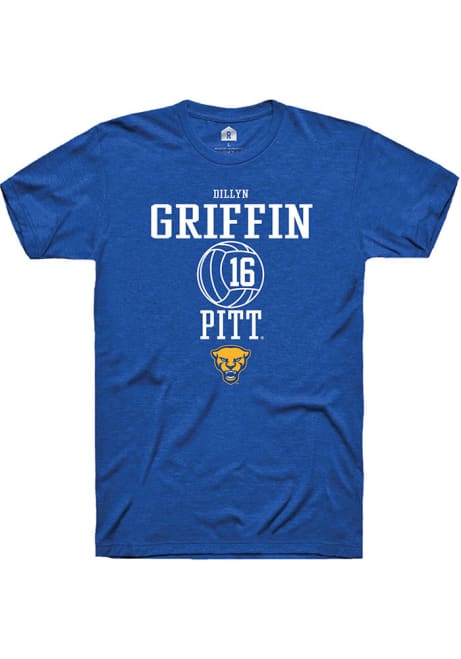 Dillyn Griffin Blue Pitt Panthers NIL Sport Icon Short Sleeve T Shirt