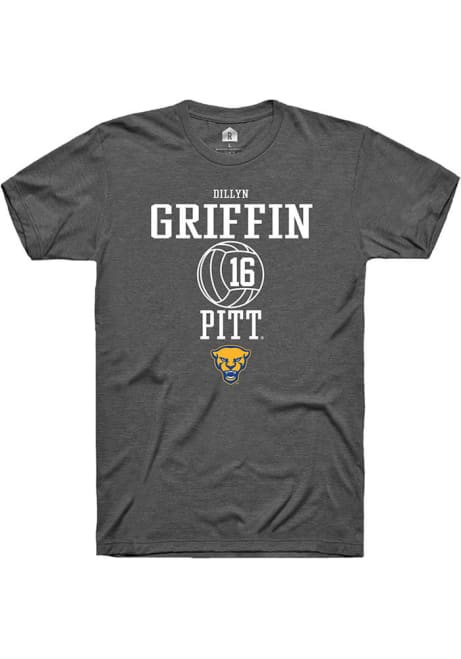 Dillyn Griffin Dark Grey Pitt Panthers NIL Sport Icon Short Sleeve T Shirt