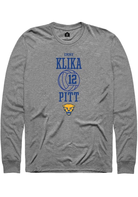 Emmy Klika Rally Mens Graphite Pitt Panthers NIL Sport Icon Tee