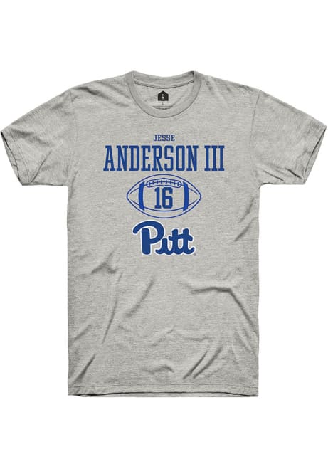 Jesse Anderson lll Ash Pitt Panthers NIL Sport Icon Short Sleeve T Shirt