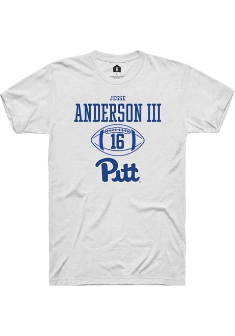 Jesse Anderson lll White Pitt Panthers NIL Sport Icon Short Sleeve T Shirt