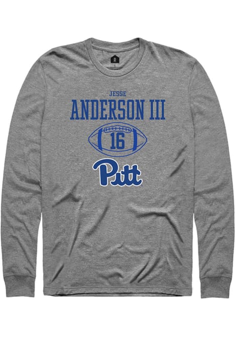 Jesse Anderson lll Rally Mens Graphite Pitt Panthers NIL Sport Icon Tee