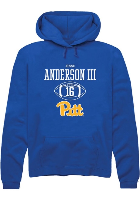 Jesse Anderson lll Rally Mens Blue Pitt Panthers NIL Sport Icon Hooded Sweatshirt