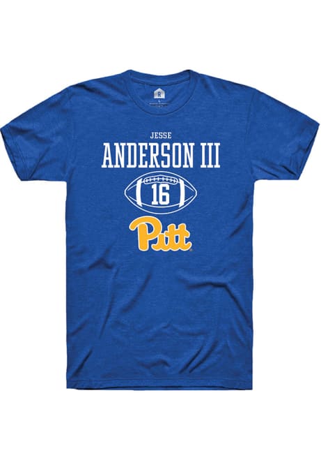 Jesse Anderson lll Blue Pitt Panthers NIL Sport Icon Short Sleeve T Shirt