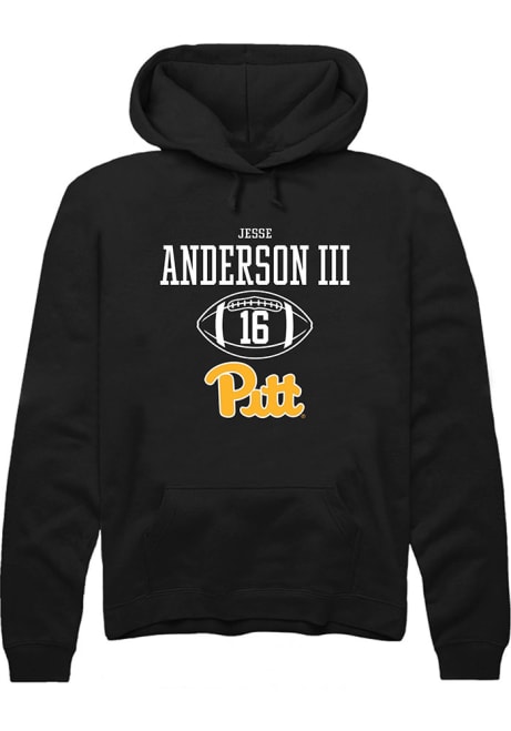 Jesse Anderson lll Rally Mens Black Pitt Panthers NIL Sport Icon Hooded Sweatshirt