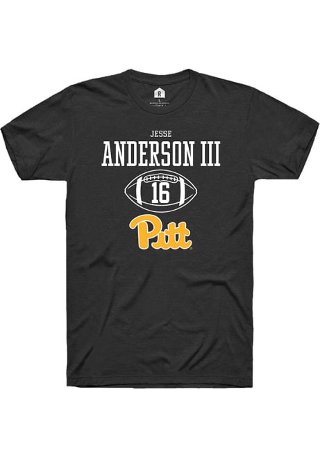 Jesse Anderson lll Black Pitt Panthers NIL Sport Icon Short Sleeve T Shirt