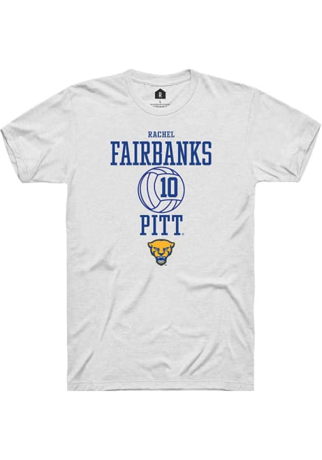 Rachel Fairbanks White Pitt Panthers NIL Sport Icon Short Sleeve T Shirt