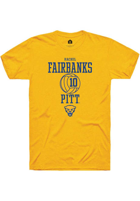 Rachel Fairbanks Gold Pitt Panthers NIL Sport Icon Short Sleeve T Shirt