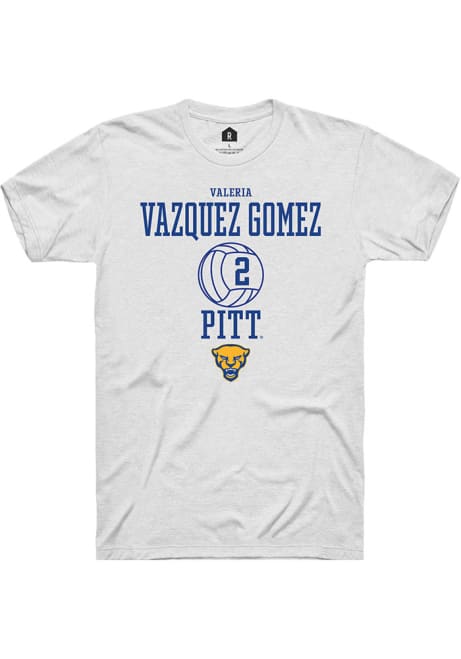 Valeria Vazquez Gomez White Pitt Panthers NIL Sport Icon Short Sleeve T Shirt