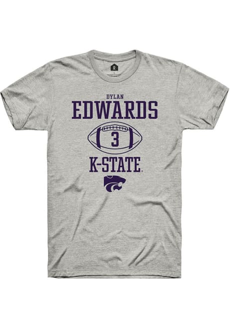 Dylan Edwards Ash K-State Wildcats NIL Sport Icon Short Sleeve T Shirt