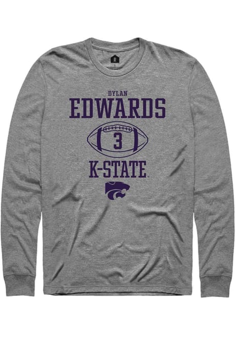 Dylan Edwards Rally Mens Graphite K-State Wildcats NIL Sport Icon Tee