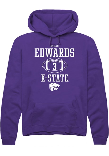 Dylan Edwards Rally Mens Purple K-State Wildcats NIL Sport Icon Hooded Sweatshirt