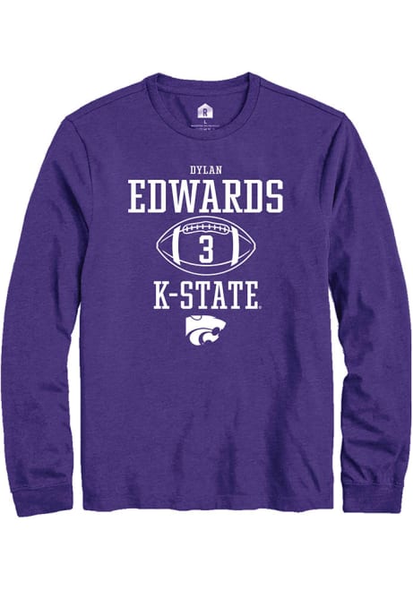 Dylan Edwards Rally Mens Purple K-State Wildcats NIL Sport Icon Tee