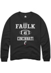 Main image for Barak Faulk Rally Mens Black Cincinnati Bearcats NIL Sport Icon Crew Sweatshirt