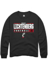 Main image for Brady Lichtenberg  Rally Cincinnati Bearcats Mens Black NIL Stacked Box Long Sleeve Crew Sweatsh..