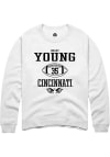 Main image for Brady Young  Rally Cincinnati Bearcats Mens White NIL Sport Icon Long Sleeve Crew Sweatshirt