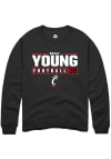 Main image for Brady Young  Rally Cincinnati Bearcats Mens Black NIL Stacked Box Long Sleeve Crew Sweatshirt