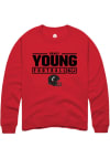 Main image for Brady Young  Rally Cincinnati Bearcats Mens Red NIL Stacked Box Long Sleeve Crew Sweatshirt