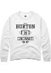 Main image for Bryce Burton Rally Mens White Cincinnati Bearcats NIL Sport Icon Crew Sweatshirt