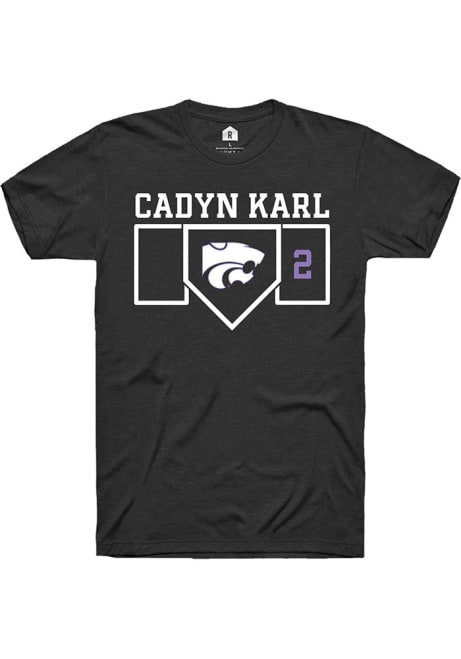 Cadyn Karl Black K-State Wildcats NIL Playing Field Short Sleeve T Shirt