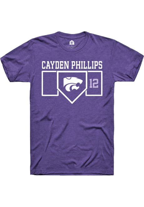Cayden Phillips Purple K-State Wildcats NIL Playing Field Short Sleeve T Shirt