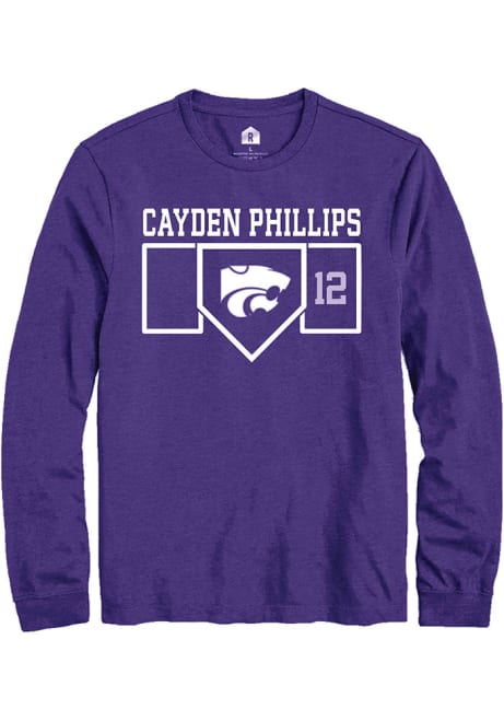Cayden Phillips Rally Mens Purple K-State Wildcats NIL Playing Field Tee