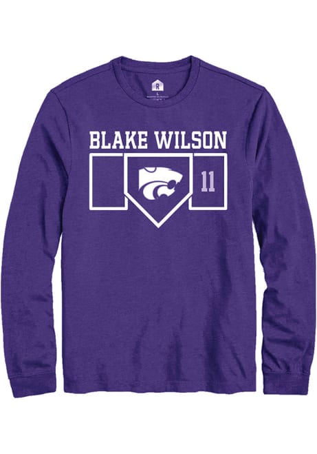 Blake Wilson Rally Mens Purple K-State Wildcats NIL Playing Field Tee