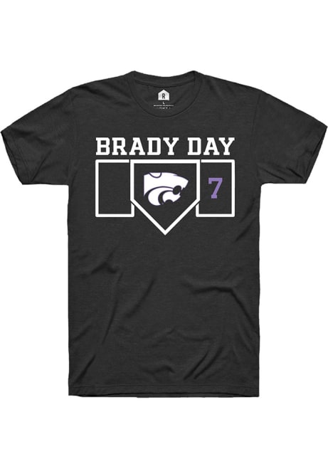Brady Day Black K-State Wildcats NIL Playing Field Short Sleeve T Shirt