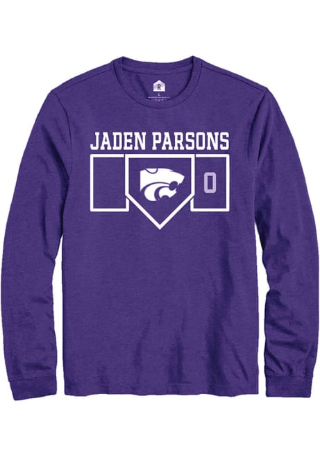 Jaden Parsons Rally Mens Purple K-State Wildcats NIL Playing Field Tee