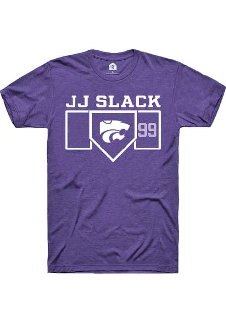 JJ Slack Purple K-State Wildcats NIL Playing Field Short Sleeve T Shirt