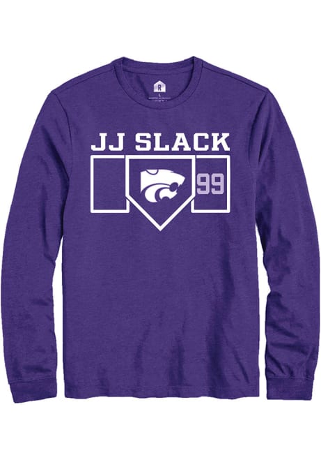 JJ Slack Rally Mens Purple K-State Wildcats NIL Playing Field Tee