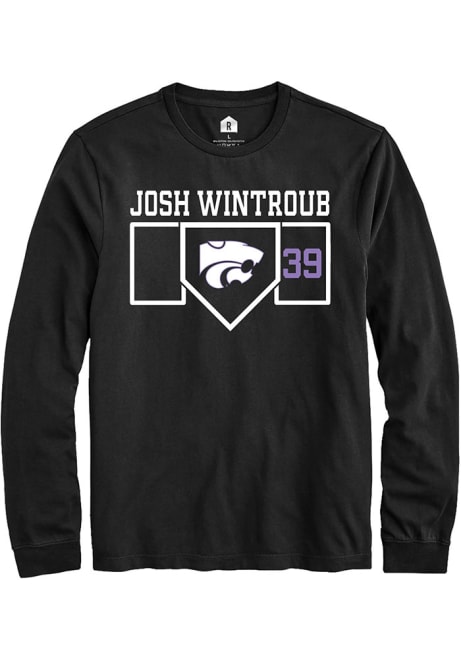 Josh Wintroub Rally Mens Black K-State Wildcats NIL Playing Field Tee