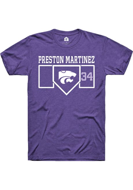 Preston Martinez Purple K-State Wildcats NIL Playing Field Short Sleeve T Shirt