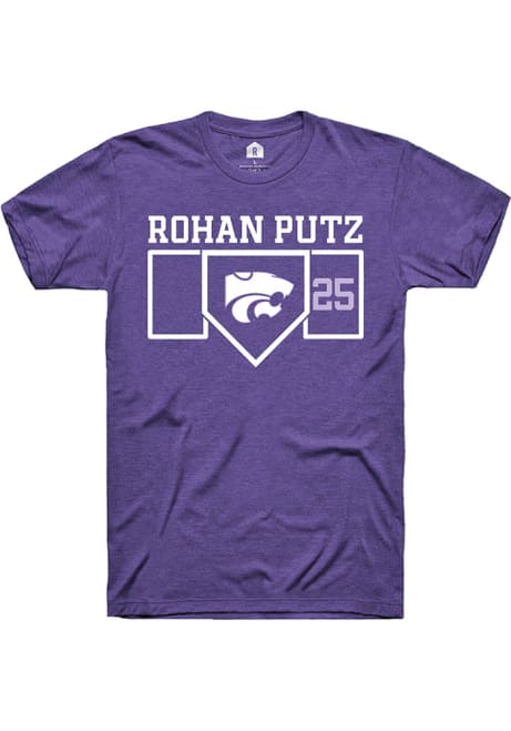 Rohan Putz Purple K-State Wildcats NIL Playing Field Short Sleeve T Shirt