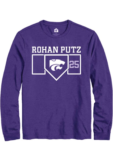 Rohan Putz Rally Mens Purple K-State Wildcats NIL Playing Field Tee