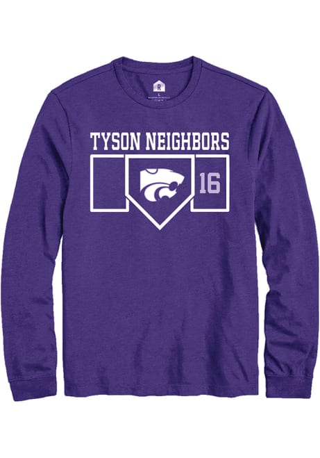 Tyson Neighbors Rally Mens Purple K-State Wildcats NIL Playing Field Tee