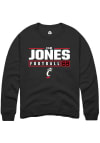 Main image for Cam Jones Rally Mens Black Cincinnati Bearcats NIL Stacked Box Crew Sweatshirt