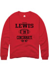 Main image for Cincear Lewis  Rally Cincinnati Bearcats Mens Red NIL Sport Icon Long Sleeve Crew Sweatshirt