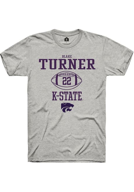 Blake Turner Ash K-State Wildcats NIL Sport Icon Short Sleeve T Shirt