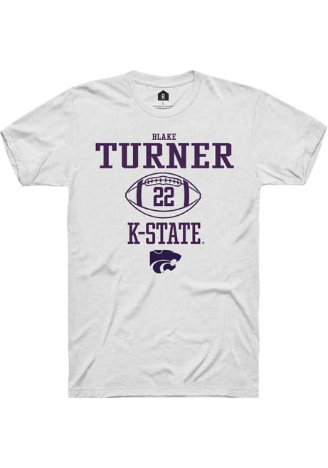 Blake Turner White K-State Wildcats NIL Sport Icon Short Sleeve T Shirt