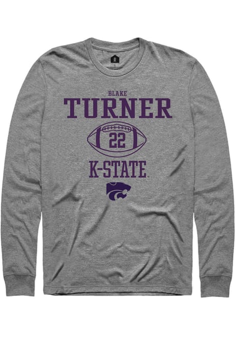 Blake Turner Rally Mens Graphite K-State Wildcats NIL Sport Icon Tee