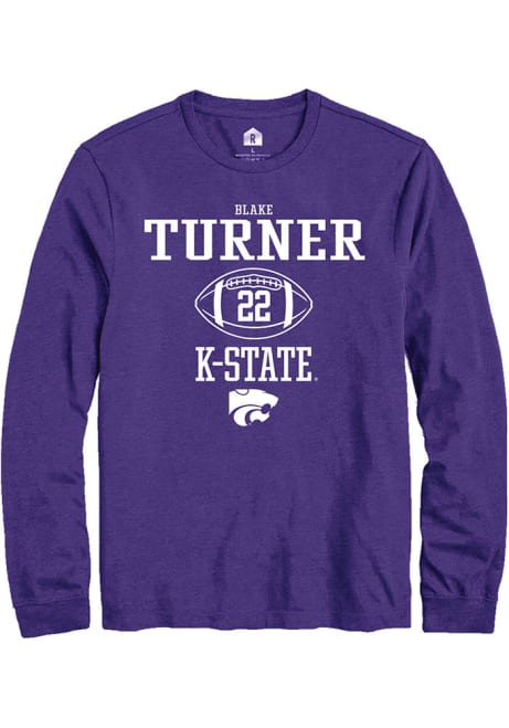 Blake Turner Rally Mens Purple K-State Wildcats NIL Sport Icon Tee