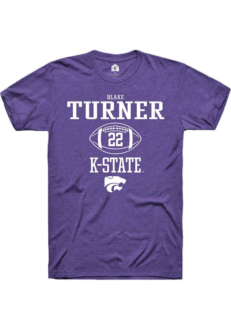 Blake Turner Purple K-State Wildcats NIL Sport Icon Short Sleeve T Shirt