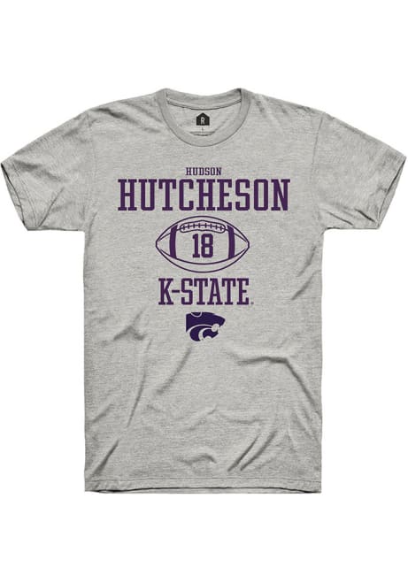 Hudson Hutcheson Ash K-State Wildcats NIL Sport Icon Short Sleeve T Shirt