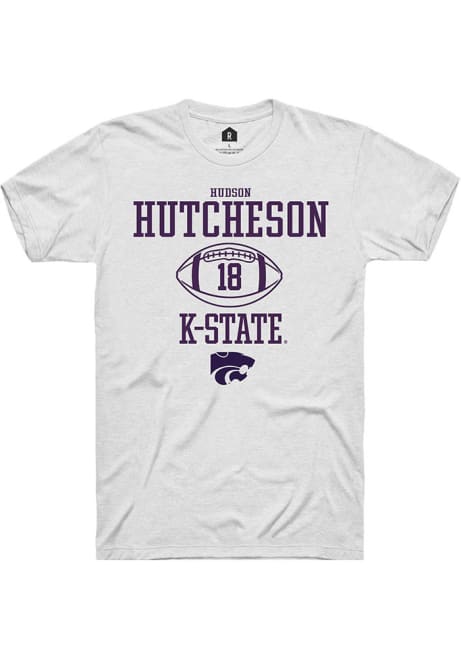 Hudson Hutcheson White K-State Wildcats NIL Sport Icon Short Sleeve T Shirt