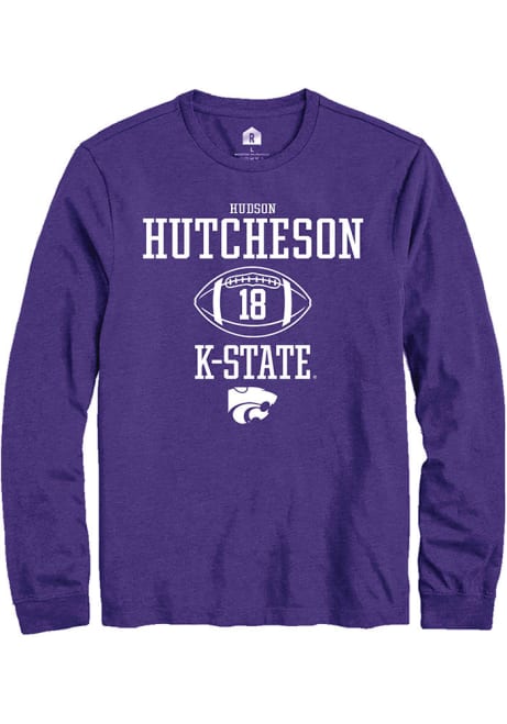 Hudson Hutcheson Rally Mens Purple K-State Wildcats NIL Sport Icon Tee